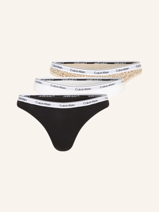 Zdjęcie produktu Calvin Klein 3-Pak Stringów Icon Logo braun