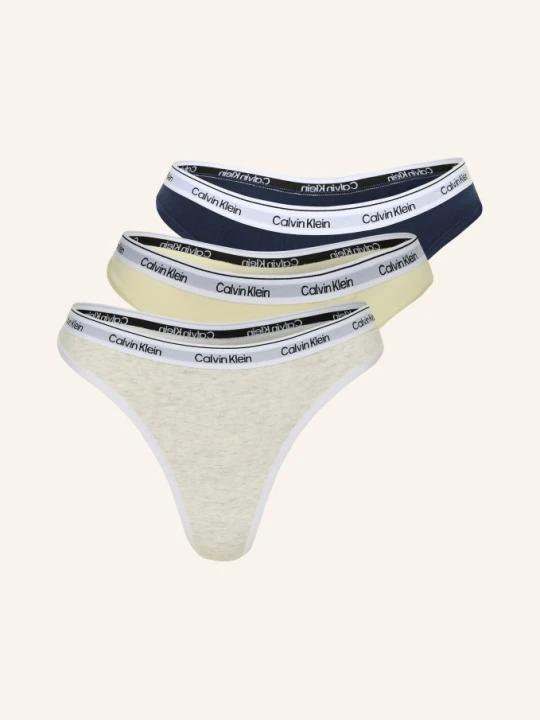 Zdjęcie produktu Calvin Klein 3-Pak Stringów Icon Logo gelb żółty