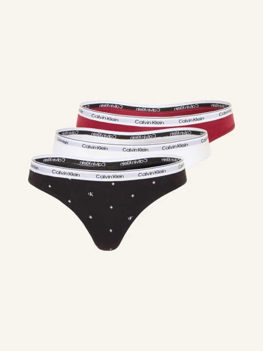 Zdjęcie produktu Calvin Klein 3-Pak Stringów Icon Logo rot