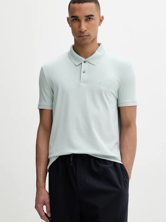 Zdjęcie produktu Calvin Klein polo męskie z bawełną zielony