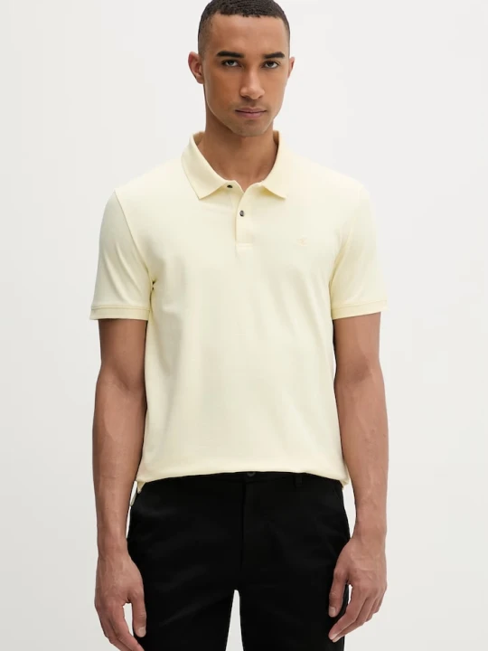 Zdjęcie produktu Calvin Klein polo męskie z bawełną żółty