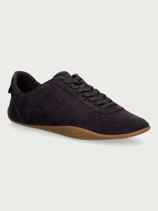 Zdjęcie produktu Calvin Klein BALLET SNEAKER LACEUP LTH-SUE sneakersy damskie zamszowe brązowy