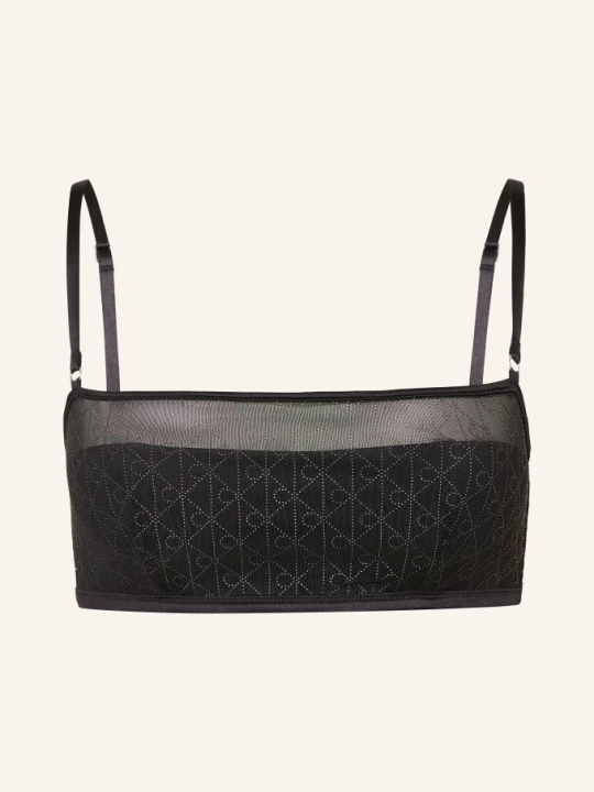 Zdjęcie produktu Calvin Klein Biustonosz Bustier Minimalist Emblem Z Kamyczkami Ozdobnymi schwarz CZARNY