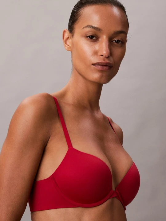 Zdjęcie produktu Calvin Klein Biustonosz na fiszbinach Kobiety Sztuczne włókno czerwony