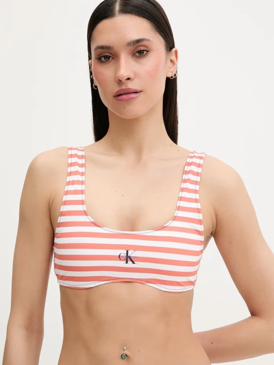 Zdjęcie produktu Calvin Klein biustonosz kąpielowy damski pomarańczowy