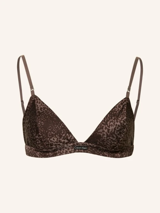 Zdjęcie produktu Calvin Klein Biustonosz Trójkątny Signature Satin Z Satyny braun brązowy