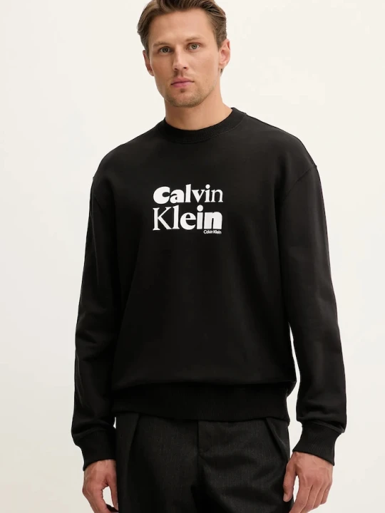 Zdjęcie produktu Calvin Klein bluza bawełniana czarny