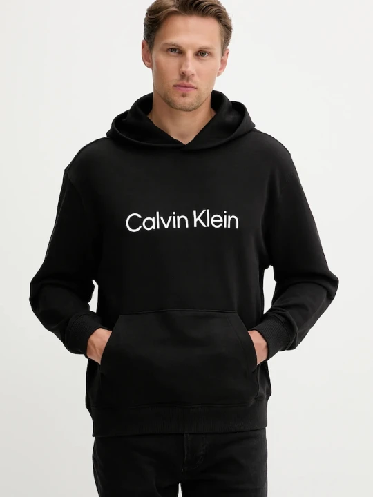 Zdjęcie produktu Calvin Klein bluza z kapturem męska bawełniana czarny