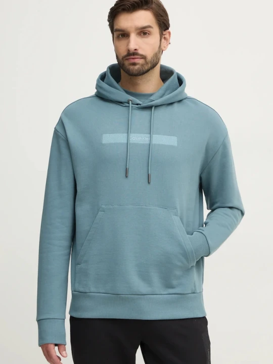 Zdjęcie produktu Calvin Klein bluza bawełniana turkusowy