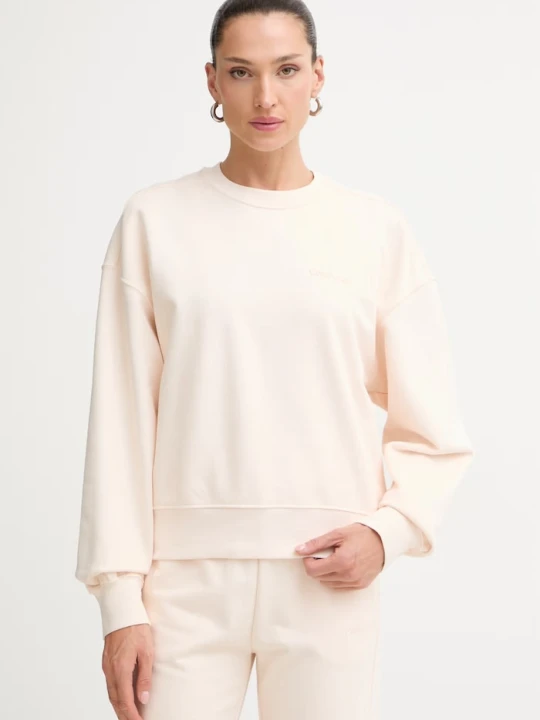 Zdjęcie produktu Calvin Klein bluza damska bawełniana beżowy