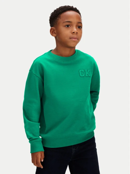 Zdjęcie produktu Calvin Klein Bluza LVCKSJB07B Zielony Relaxed Fit