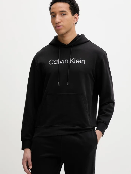Zdjęcie produktu Calvin Klein bluza z kapturem męska bawełniana czarny