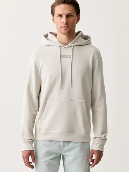 Zdjęcie produktu Calvin Klein bluza z kapturem męska bawełniana beżowy
