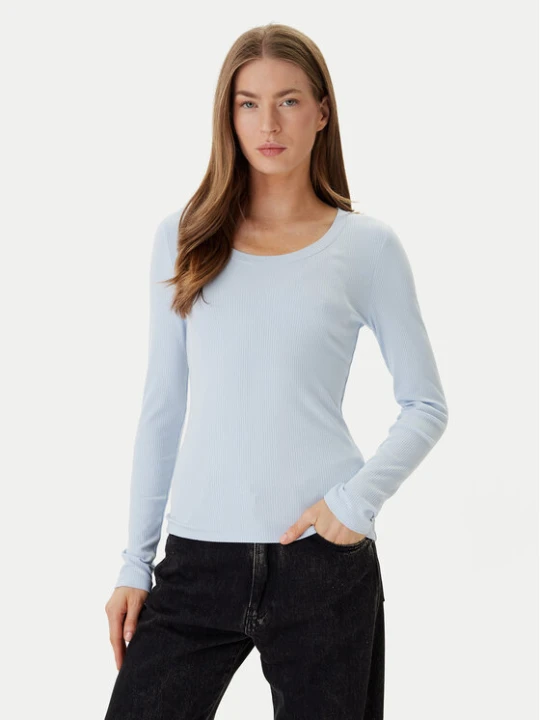 Zdjęcie produktu Calvin Klein Bluzka LV044D235G Błękitny Slim Fit Niebieski jasny