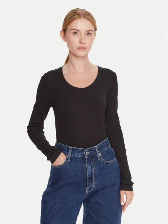 Zdjęcie produktu Calvin Klein Bluzka LV044D235G Czarny Slim Fit