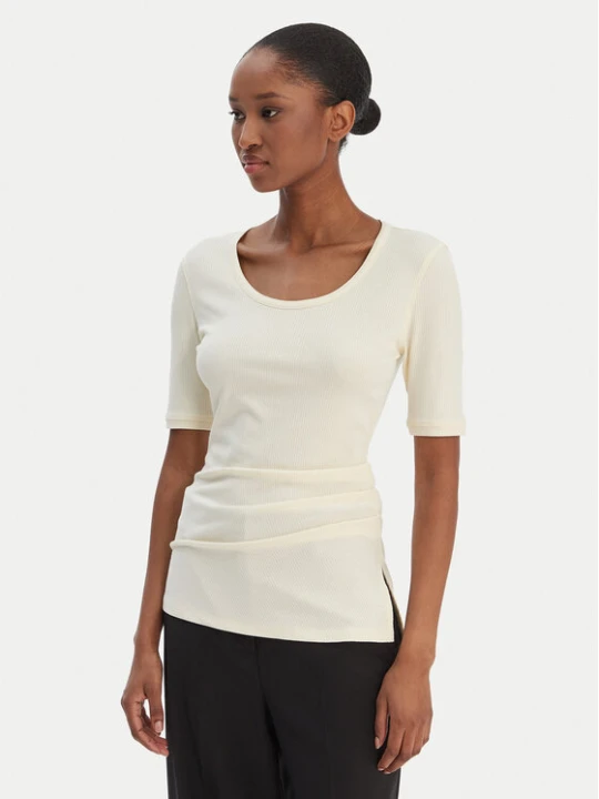 Zdjęcie produktu Calvin Klein Bluzka LV044E267G Beżowy Slim Fit