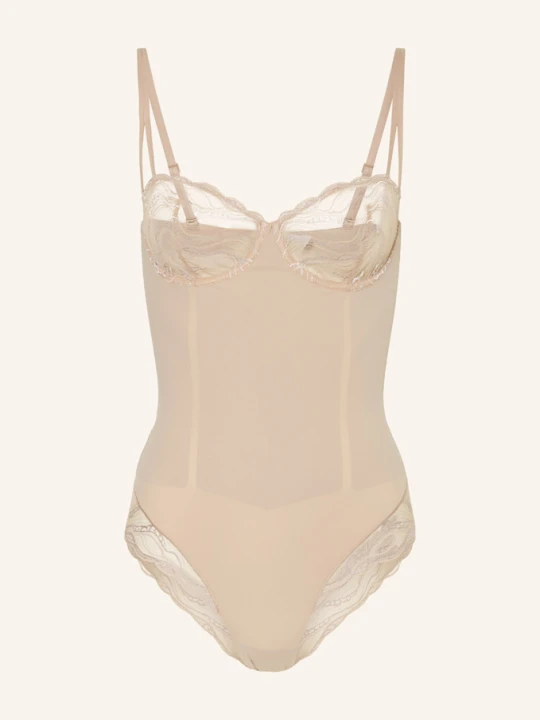 Zdjęcie produktu Calvin Klein Body Z Fiszbinami Sensual Stretch Lace Z Efektem Modelującym beige