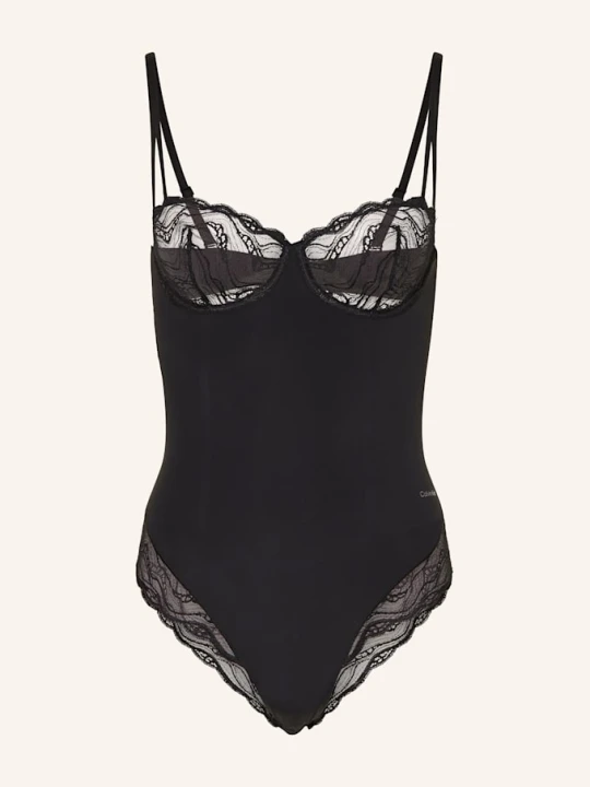 Zdjęcie produktu Calvin Klein Body Z Fiszbinami Sensual Stretch Lace Z Efektem Modelującym schwarz CZARNY