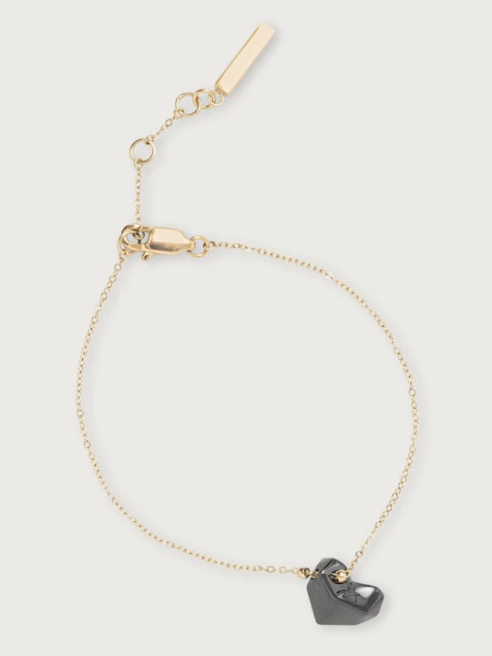 Zdjęcie produktu Calvin Klein bransoletka damska ze stali nierdzewnej Faceted Heart złoty