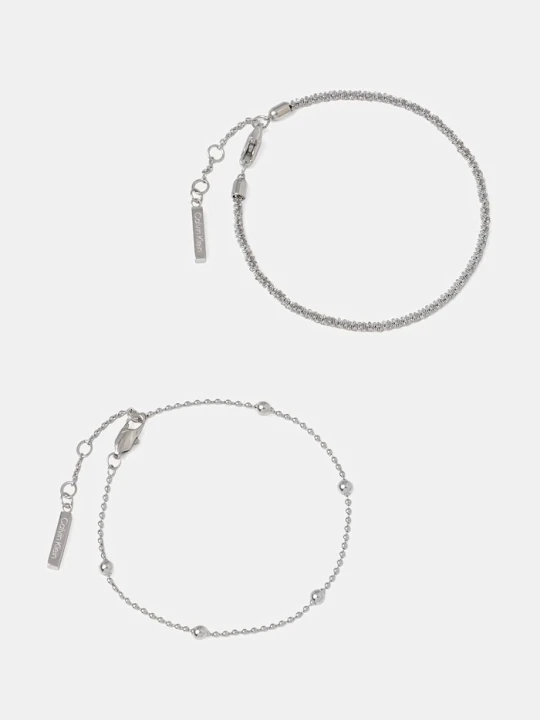 Zdjęcie produktu Calvin Klein bransoletka damska ze stali szlachetnej 2-pack srebrny