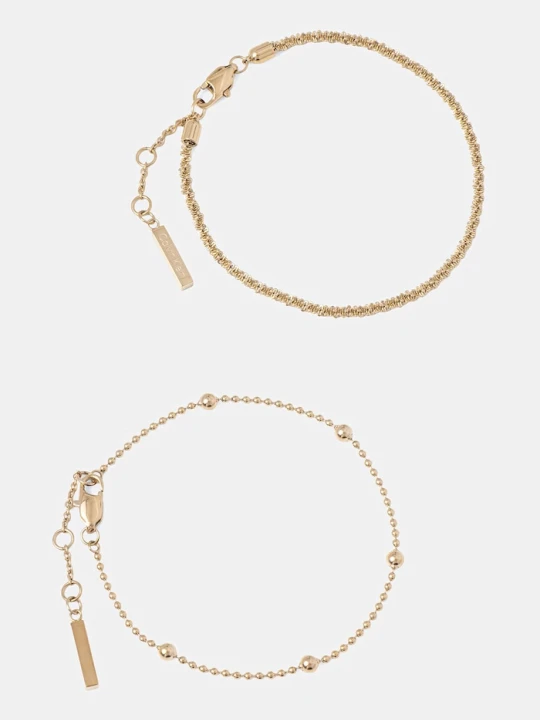 Zdjęcie produktu Calvin Klein bransoletka damska ze stali szlachetnej 2-pack złoty