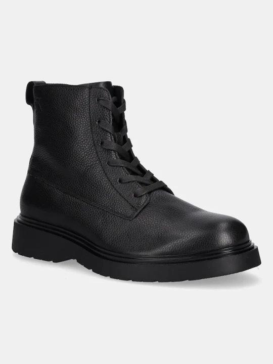 Zdjęcie produktu Calvin Klein buty skórzane COMBAT ESS LACE UP ZIP BOOT LTH czarny