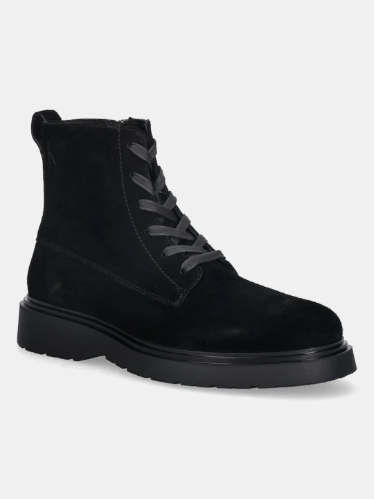 Zdjęcie produktu Calvin Klein buty zamszowe COMBAT ESS LACE UP ZIP BOOT SU czarny