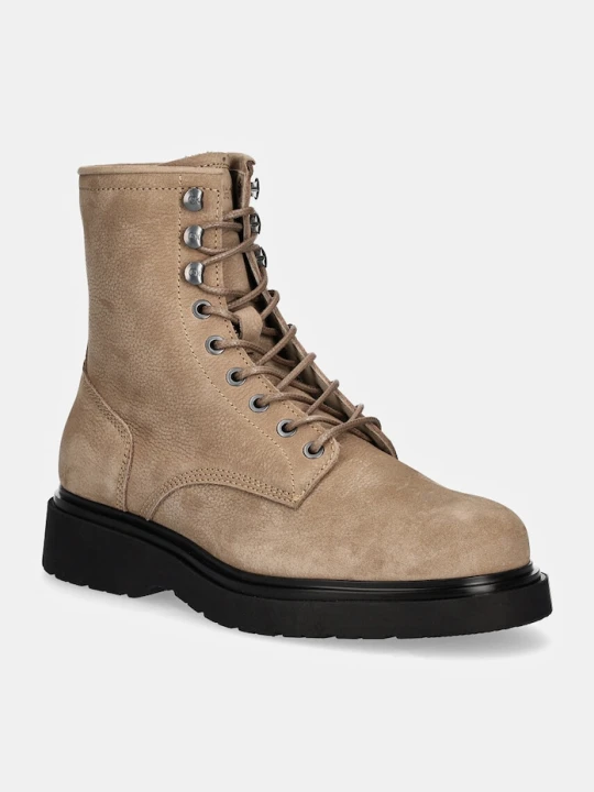 Zdjęcie produktu Calvin Klein buty zamszowe LACE UP BOOT W/ ZIP SUEDE beżowy