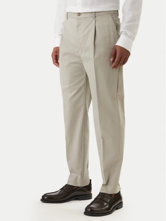 Zdjęcie produktu Calvin Klein Chinosy LV04LE612G Beżowy Tapered Fit