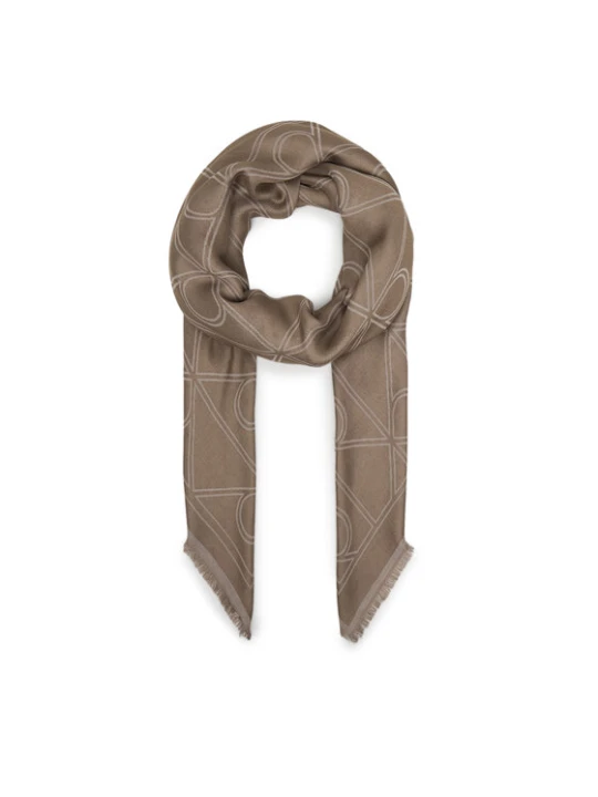 Zdjęcie produktu Calvin Klein Chusta Emblem Aop Contrast Lw Square Sc LV04F8077G Beżowy