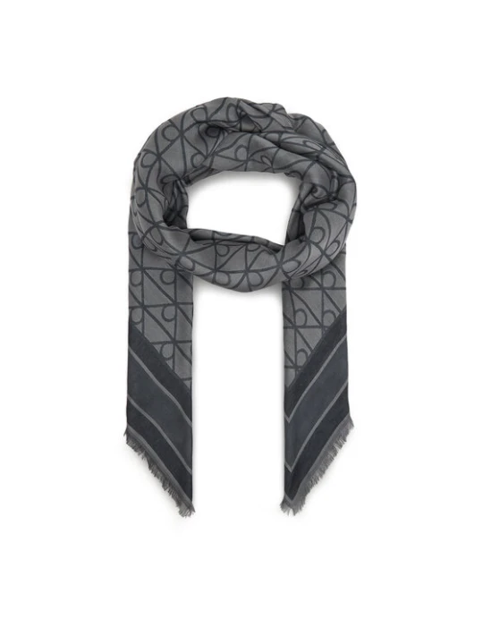 Zdjęcie produktu Calvin Klein Chusta Emblem Aop Jacquard Square Scarf LV04F8080G Czarny