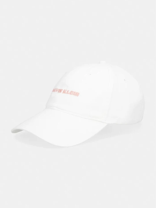 Zdjęcie produktu Calvin Klein czapka bejsbolówka damska bawełniana biały