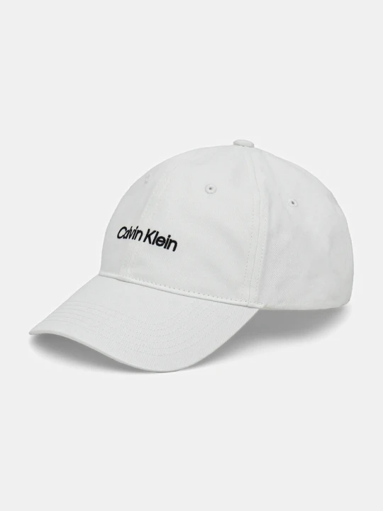 Zdjęcie produktu Calvin Klein czapka bejsbolówka męska bawełniana biały