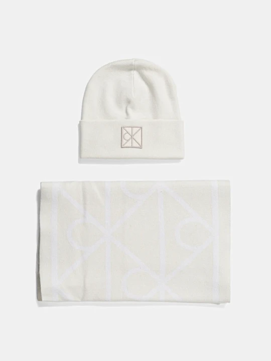 Zdjęcie produktu Calvin Klein czapka i szalik beżowy