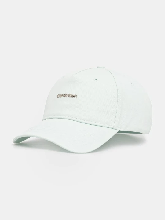 Zdjęcie produktu Calvin Klein czapka bejsbolówka bawełniana turkusowy