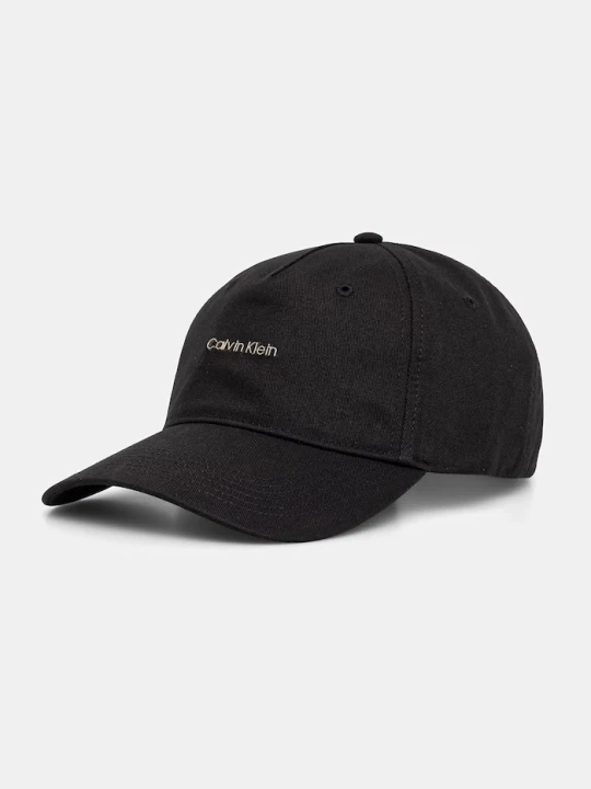 Zdjęcie produktu Calvin Klein czapka bejsbolówka bawełniana czarny