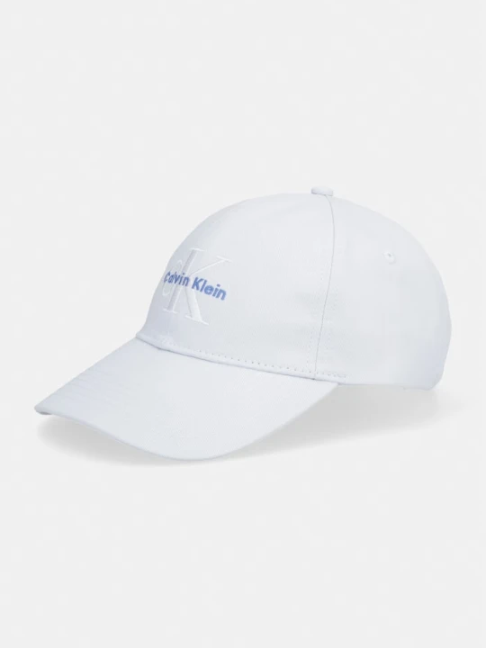 Zdjęcie produktu Calvin Klein czapka z daszkiem damska bawełniana niebieski