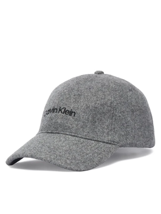 Zdjęcie produktu Calvin Klein Czapka z daszkiem Embroidered Titlecase Logo Felt LV04D5131G Szary