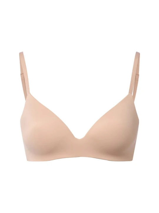 Zdjęcie produktu Calvin Klein biustonosz bez drutów Kobiety Sztuczne włókno beżowy