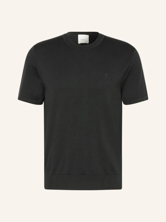 Zdjęcie produktu Calvin Klein Dzianinowa Koszulka schwarz CZARNY