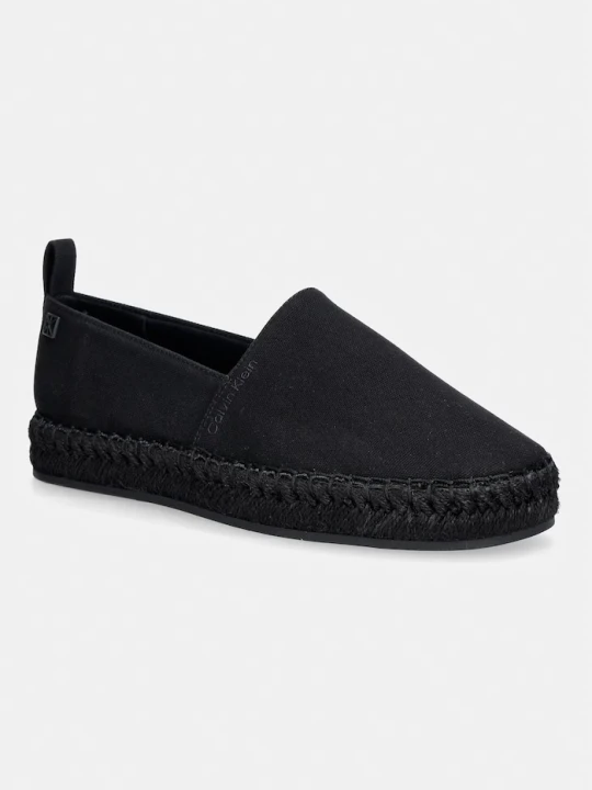 Zdjęcie produktu Calvin Klein espadryle damskie OBLIQUE ESPADRILLE CANVAS czarny