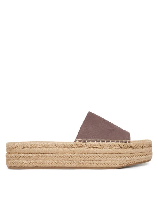 Zdjęcie produktu Calvin Klein Espadryle Flatf Espa Mule Nub Mg HW0HW02890 Brązowy