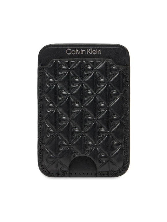 Zdjęcie produktu Calvin Klein Etui na karty kredytowe Aop Leather Magnetic Card Case LV04F1100G Czarny