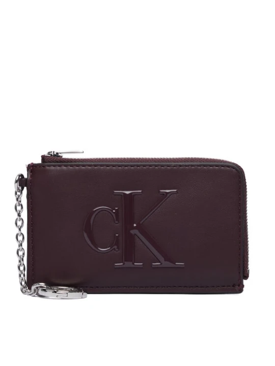 Zdjęcie produktu Calvin Klein Etui na klucze Bold Ck L Zip Cardcase LV04F1280G Bordowy