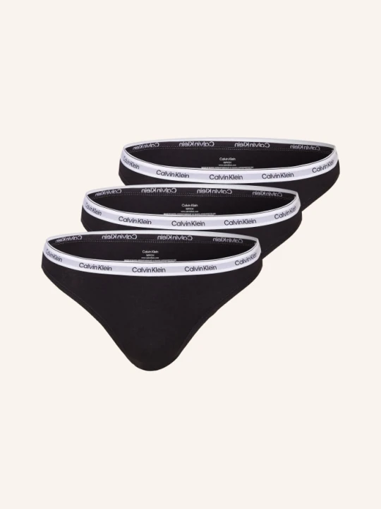 Zdjęcie produktu Calvin Klein Figi Modern Logo, 3 Szt. schwarz CZARNY
