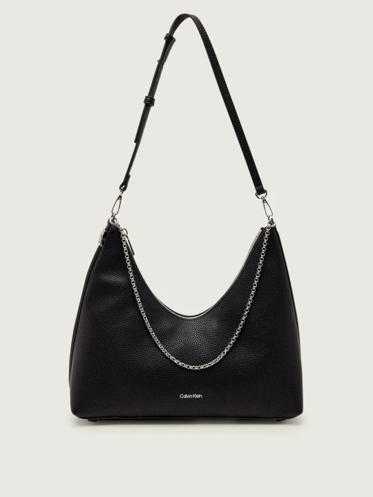 Zdjęcie produktu Calvin Klein Hobo Emblem Hw Pebble czarny