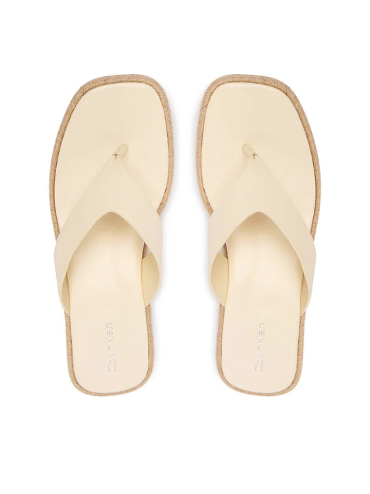 Zdjęcie produktu Calvin Klein Japonki Block Heel Espa 50 Thong Lth HW0HW02902 Beżowy