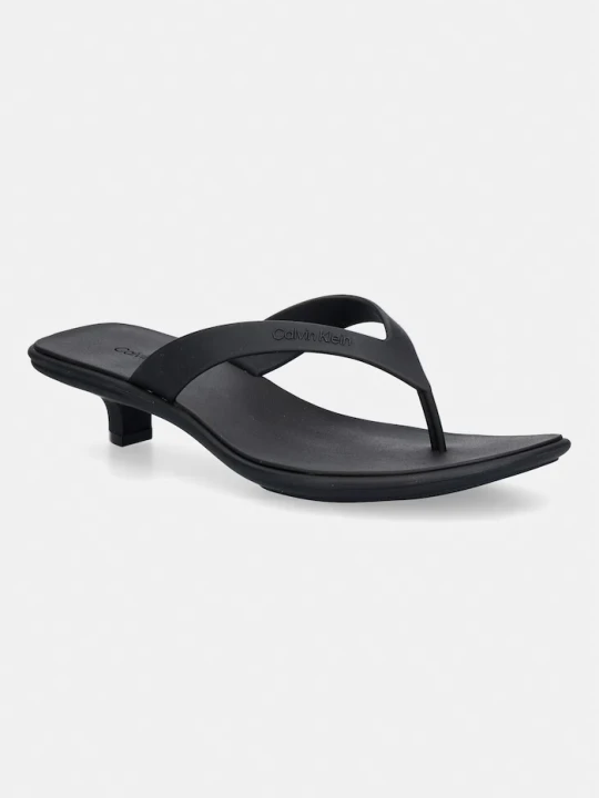 Zdjęcie produktu Calvin Klein japonki damskie FLIP FLOP KITTEN HEEL THONG TPU czarny