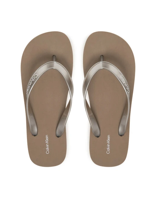 Zdjęcie produktu Calvin Klein Japonki Flatform Flip Flop Met Tpu HW0HW03120 Złoty