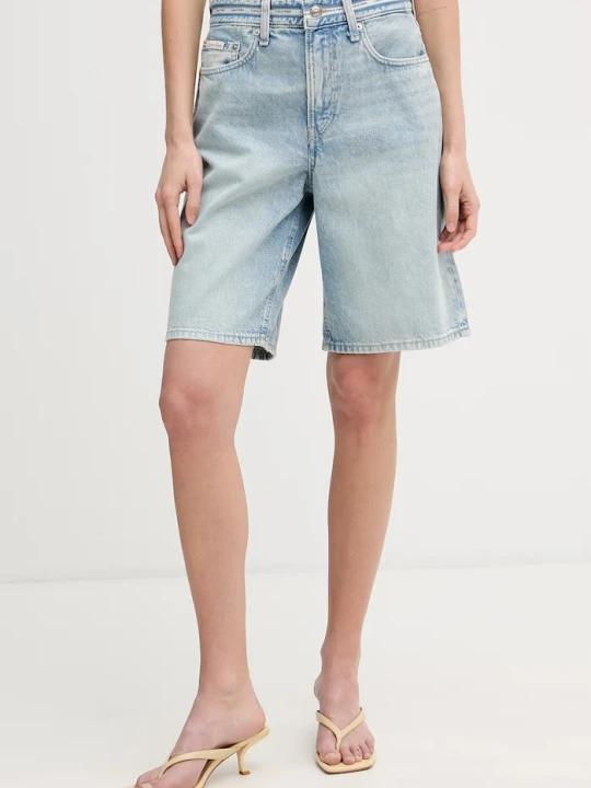 Zdjęcie produktu Calvin Klein Jeans bermudy damskie jeansowe niebieski